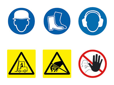 vloerstickers pictogrammen